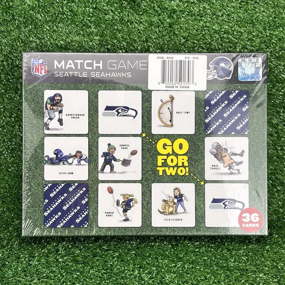 NFL Match Game Seattle Seahawks‎ Memory Toys Kids Birthday Football Party Gifts